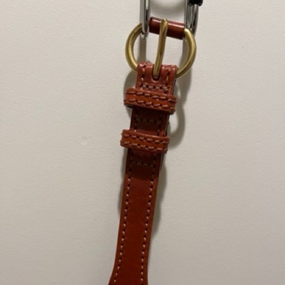 LINEA PELLE Genuine Leather Belt, Tan, 32"-36" - Picture 6 of 8